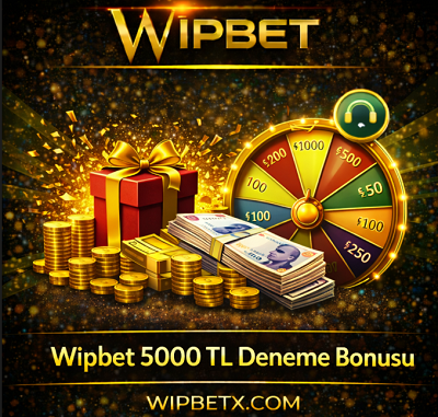 Wipbet 5000₺ deneme bonusu spor ve casino 3x çevrim şartlarını gösteren kampanya bannerı.