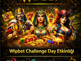 Wipbet Challenge Day etkinliği banner görseli EGT Amusnet Pragmatic Play slot karakterleri ve wipbetgir.com alan adı.