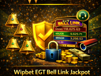 Wipbet EGT Bell Link jackpot kazancı temalı banner – büyük ödül, güvenlik simgeleri ve altın jackpot görseli.