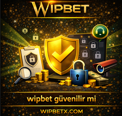 Wipbet güvenilir mi bannerı, güvenlik simgeleri ve inceleme temalı görsel wipbetgir.com
